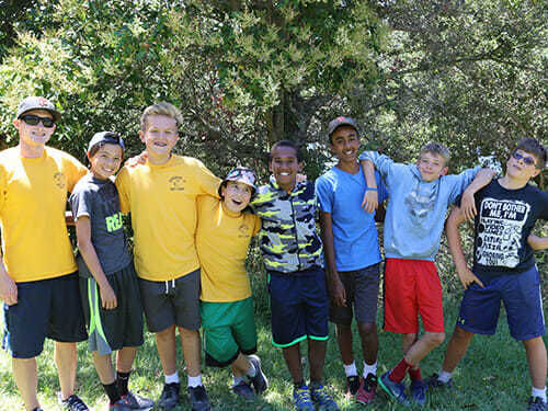 Junior High Boys Pose as a Group