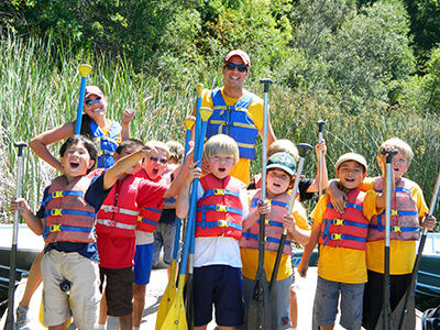 Campers at the waterfront