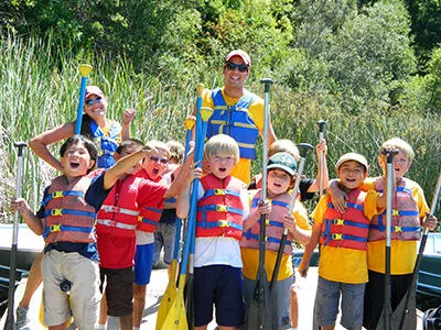 Campers at the waterfront
