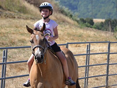 Camper on horseback