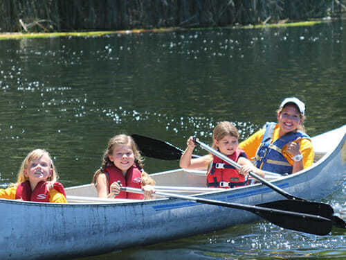 Young Campers Row in Lafayette Reservoir