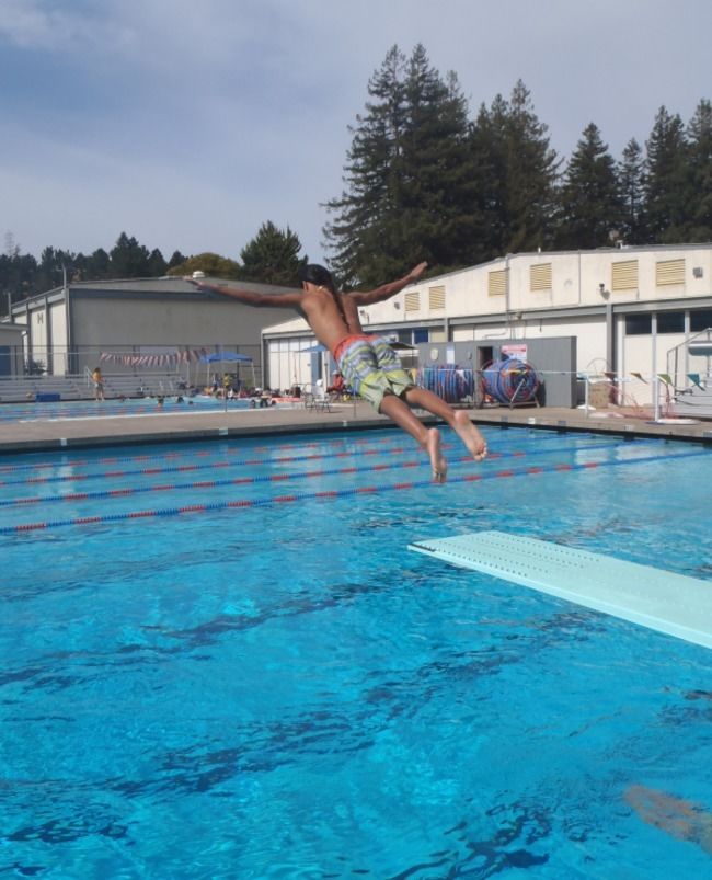 Fun at the pool.