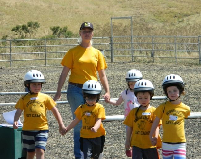 Campers at the ride site.