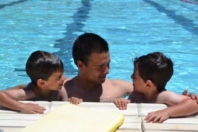 overcoming fear of water cole w 2 kids
