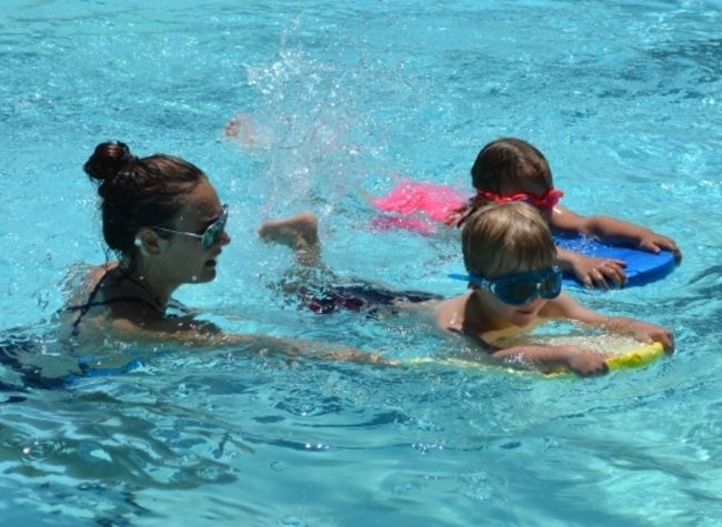 Red Cross Swim  Emily Kickboards