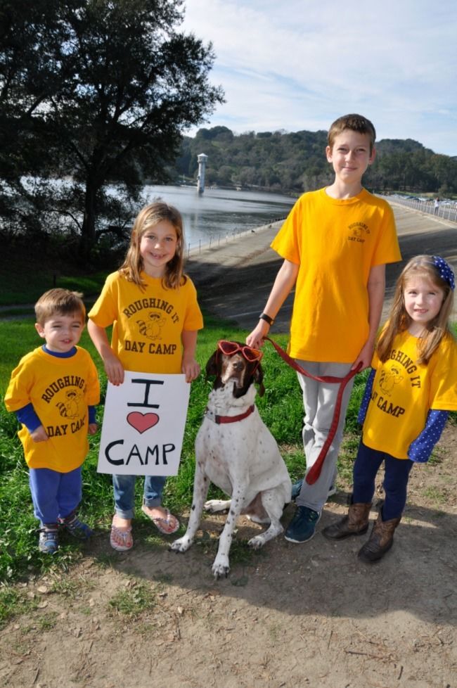 campers at roughing it day camp at the lafayette reservoir in nature 