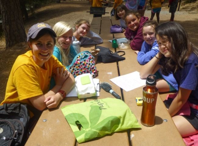 campers at roughing it day camp at the lafayette reservoir in nature with water 